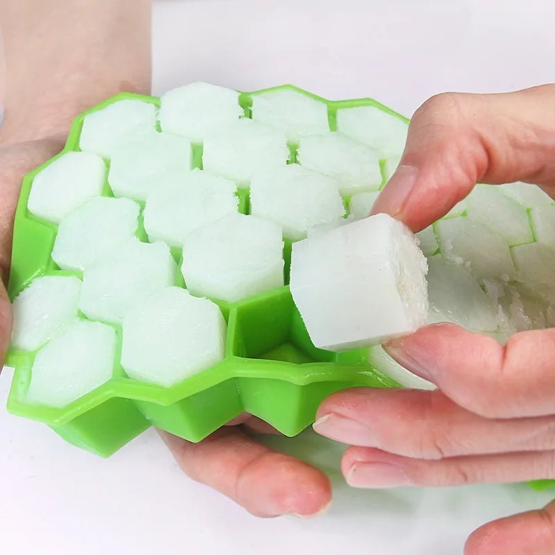 Silicone Ice Cube Tray, Ice Cube Maker Mold With Lids