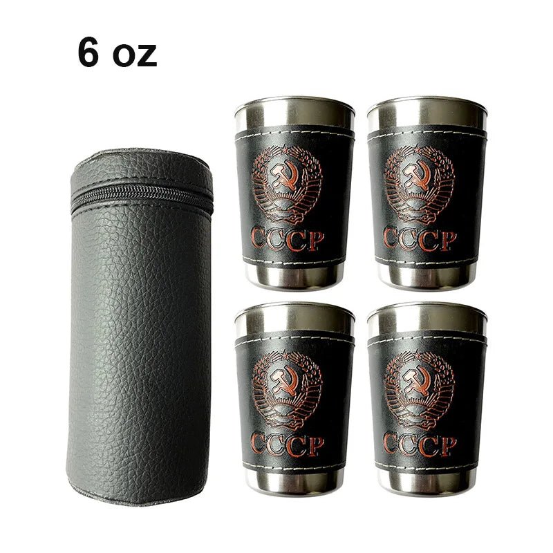 Hip Flask Cup 1 2 6 OZ Stainless Steel