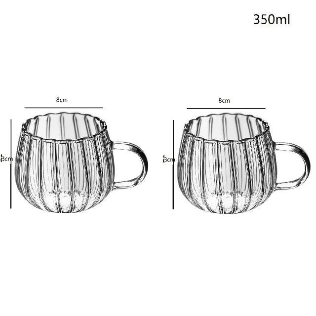 Striped Glass Mug Set