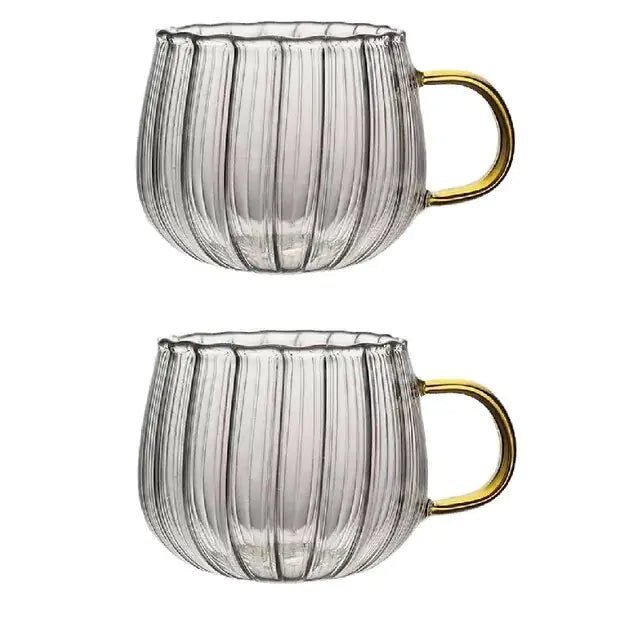 Striped Glass Mug Set