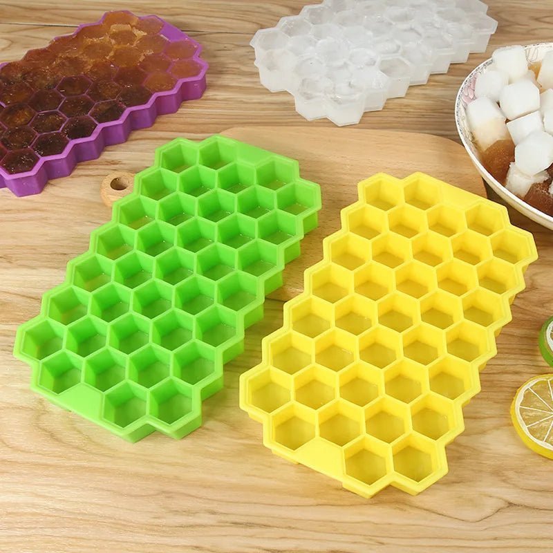 Silicone Ice Cube Tray, Ice Cube Maker Mold With Lids