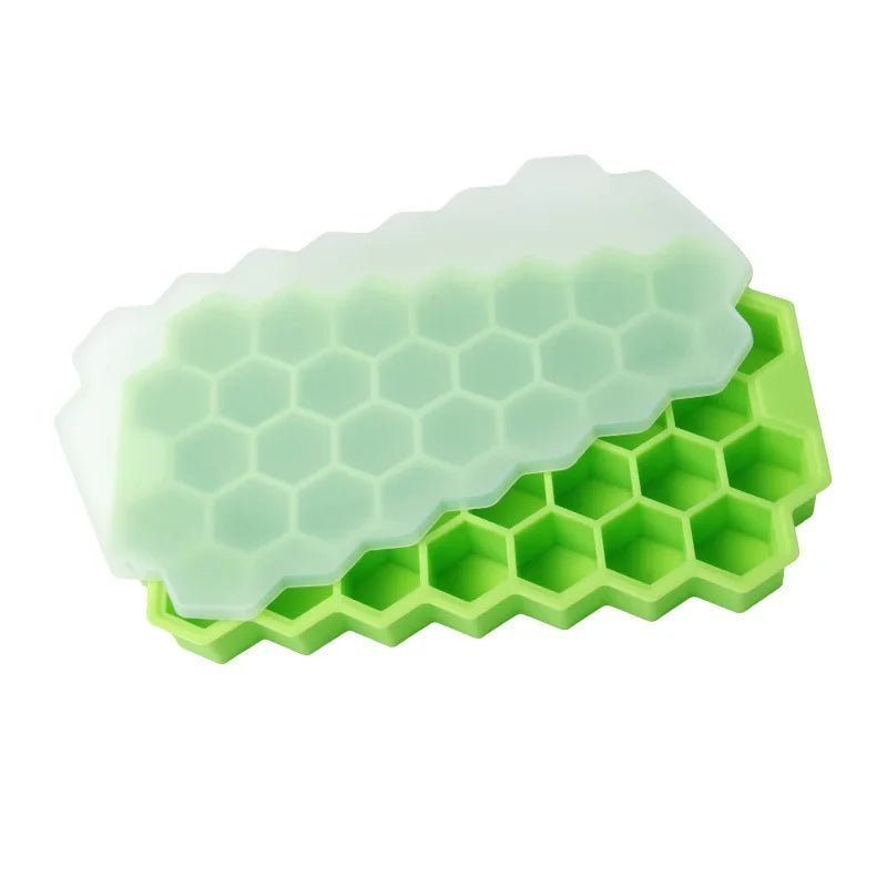 Silicone Ice Cube Tray, Ice Cube Maker Mold With Lids