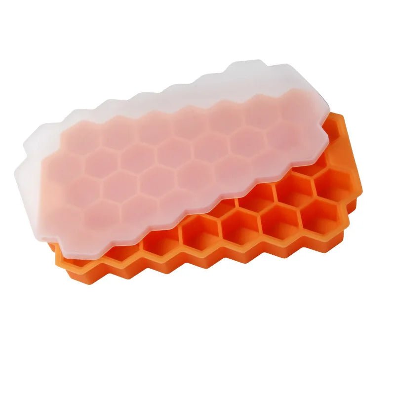 Silicone Ice Cube Tray, Ice Cube Maker Mold With Lids