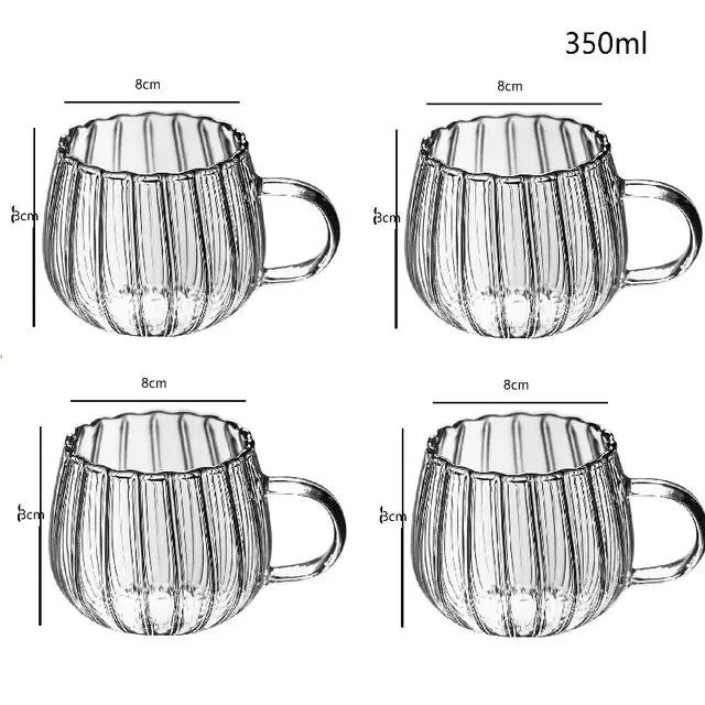 Striped Glass Mug Set