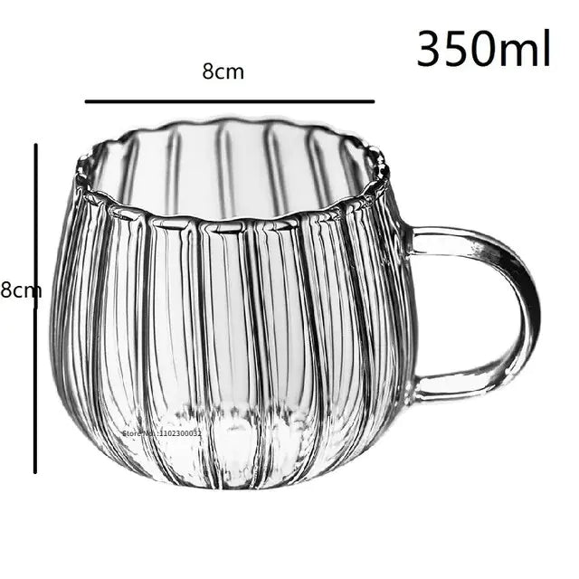 Striped Glass Mug Set